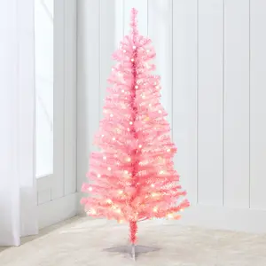 Best Choice Products 4ft Pre-lit Colored Christmas Tree, Artificial Tree Holiday Decor w/ LED Lights