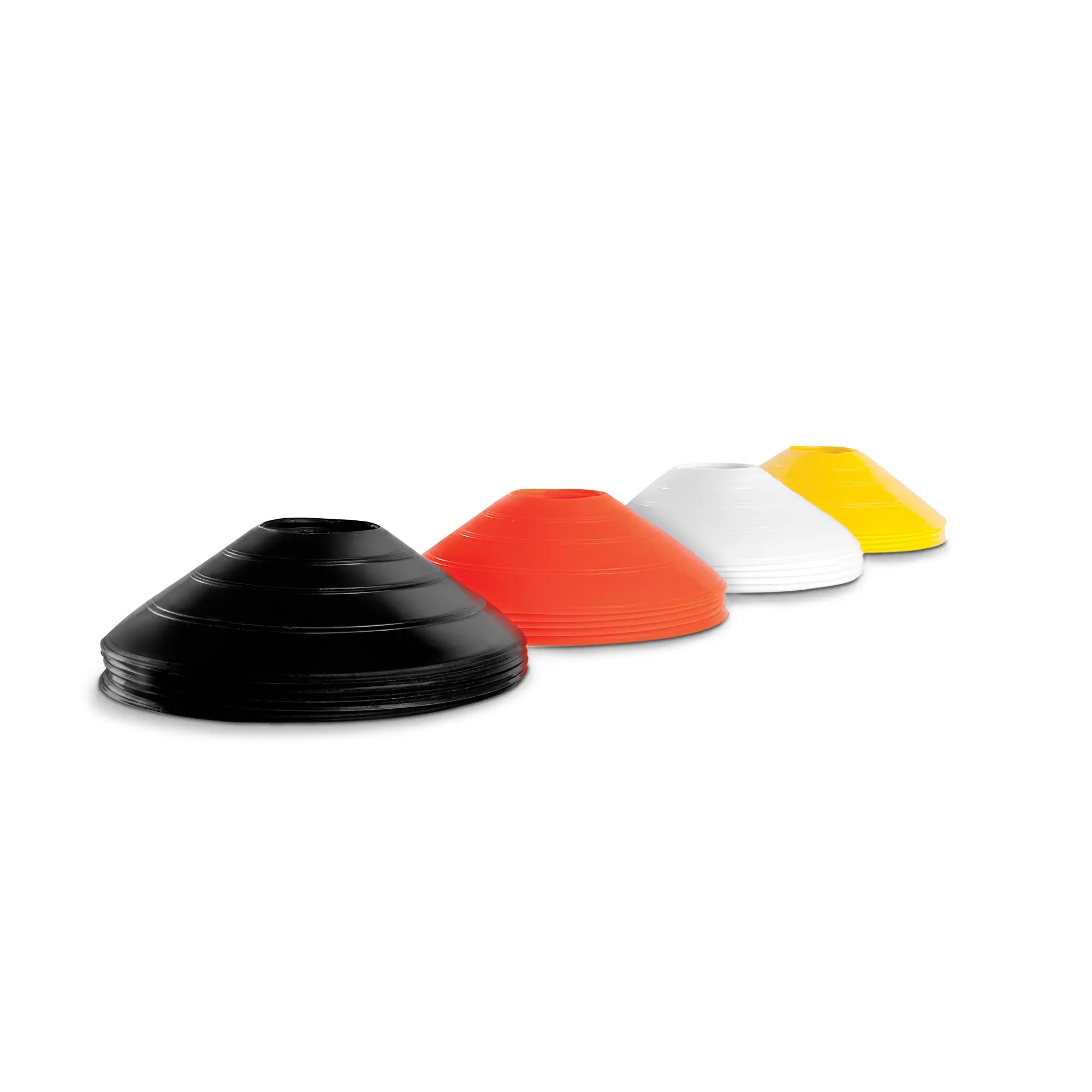 SKLZ Agility Cones, 20-Pack of 2-Inch Multi-Color Durable Plastic Markers for Multi-Sport Training and Agility Drills, High Visibility, with Carry Rack & DVD, Cones For Sports Training
