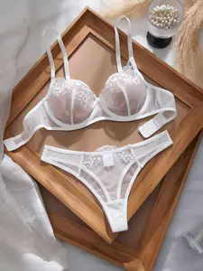 White Floral Embroidery Lingerie Set | Perfect Bridal Gift erotic lingerie