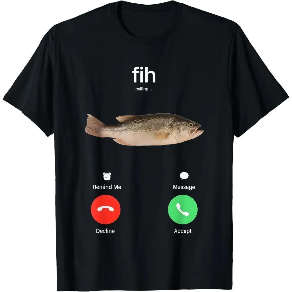 Short Sleeve Crewneck T-Shirts for Women Men - Breathable Comfy Casual Tops with Trendy Funny 'Fish vs Fih' Phone Typo Graphic Tees - Funny graphic tees
