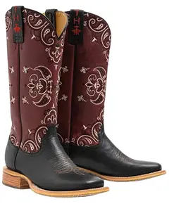 Tin Haul Women's Bandida Western Boot Broad Square Toe - 14-021-00047 Bl