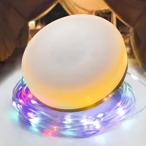 Multifunctional LED strip camping light, colorful lighting, multiple brightness levels, portable and retractable tent light, ambient light for outdoor camping.