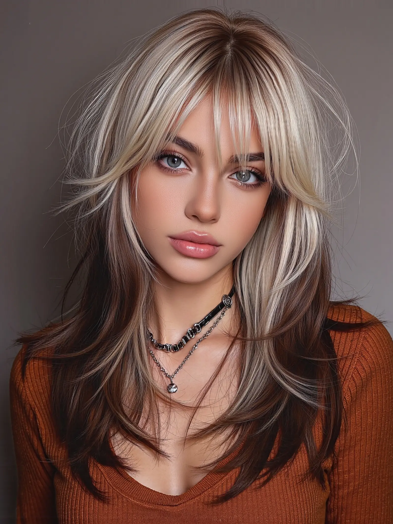 Comfortable Natural 16 Inch Wig with Bangs and Layers, Fashion Synthetic Fiber Wig for Vacation and Daily Use, Synthetic Material Wigs, Synthetic Hair Wigs, Daily Wear Wig