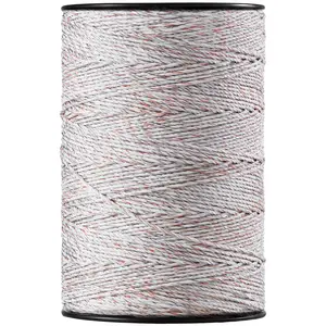 【FathersDayGift】VEVOR Electric Fence Wire,  , 2625Ft 800M Portable Polywire, 3/32" Diameter 9 Mixed Metal Strands for Reliable Conductivity and UV, Rust Resistance, Fencing Rope Line for Horse, Cattle, Livestock