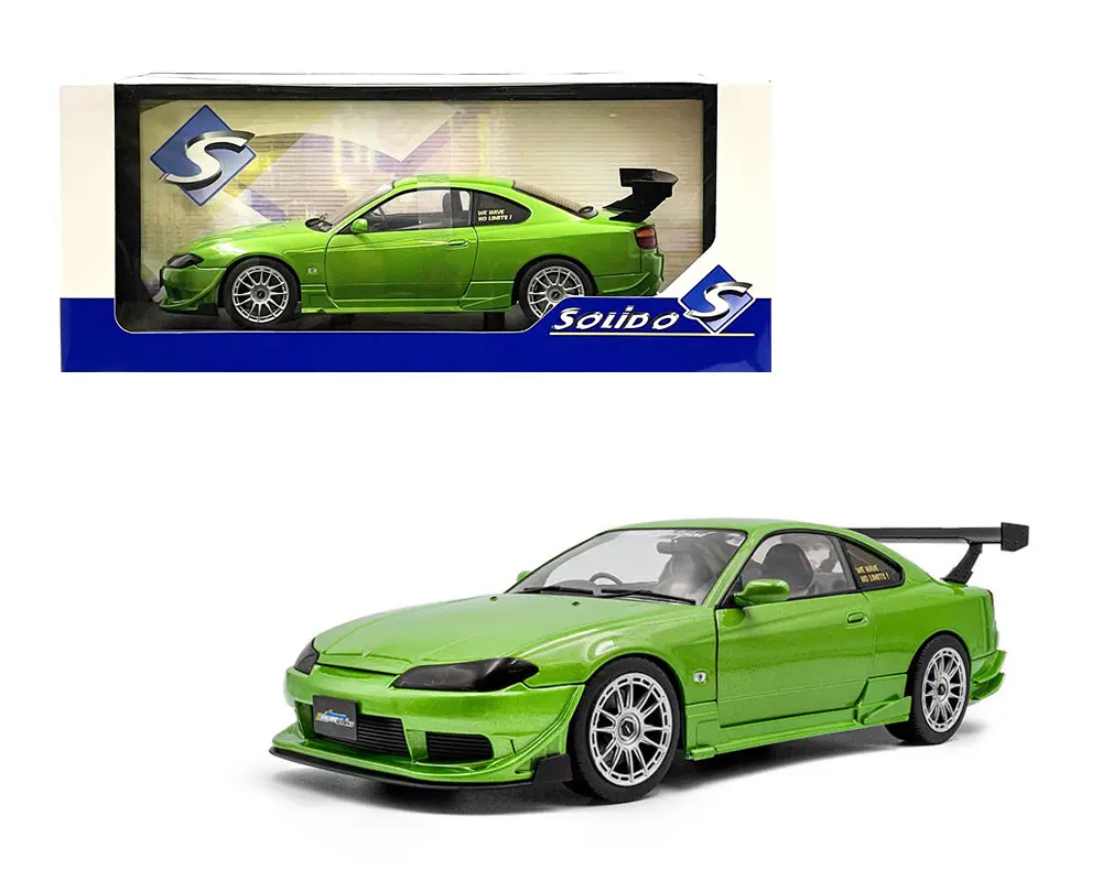 1:18 1999 Nissan Silvia S15 Spec-R Aero Solido Works – Green Diecast Model Car by Solido