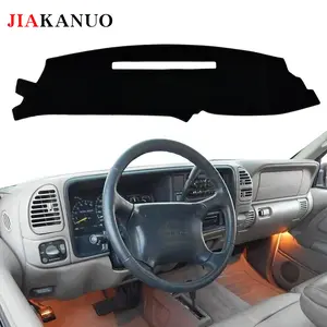 JIAKANUO Dash Cover Mat Custom Fit for 1997-2000 Chevy Chevrolet Silverado/GMC C1500 C2500 C3500 K1500 K2500 K3500, 97-99 GMC Yukon/Tahoe Suburban/1999-2000 Cadillac Escalade ,Dashboard Pad Carpe Sunscreen Heat Insulation Anti Glare Reflective