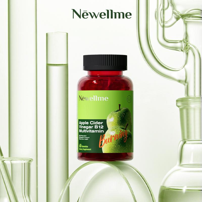 Newellme Apple Cider Vinegar Gummies - Organic Gummies for Digestion, Detoxification & Cleansing with Vitamin B12 Edible Newellme Apple Cider Vinegar Gummies - Organic Gummies for Digestion, Detoxification & Cleansing with Vitamin B12 Edible