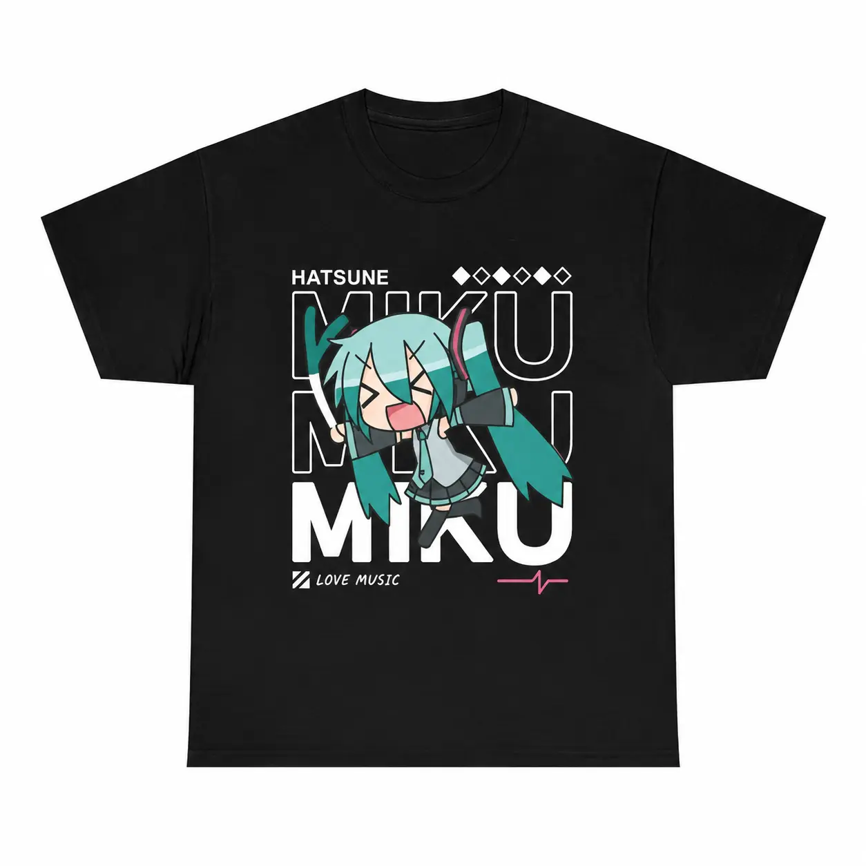 Cute Chibi Hatsune Miku Vintage 90s Anime Graphic Tee Y2K Vocaloid Virtual Idol Manga Shirt Retro Japanese Streetwear Unisex Cotton T-Shirt For Anime Fans Miku Expo 2026 Merch Casual Summer Top