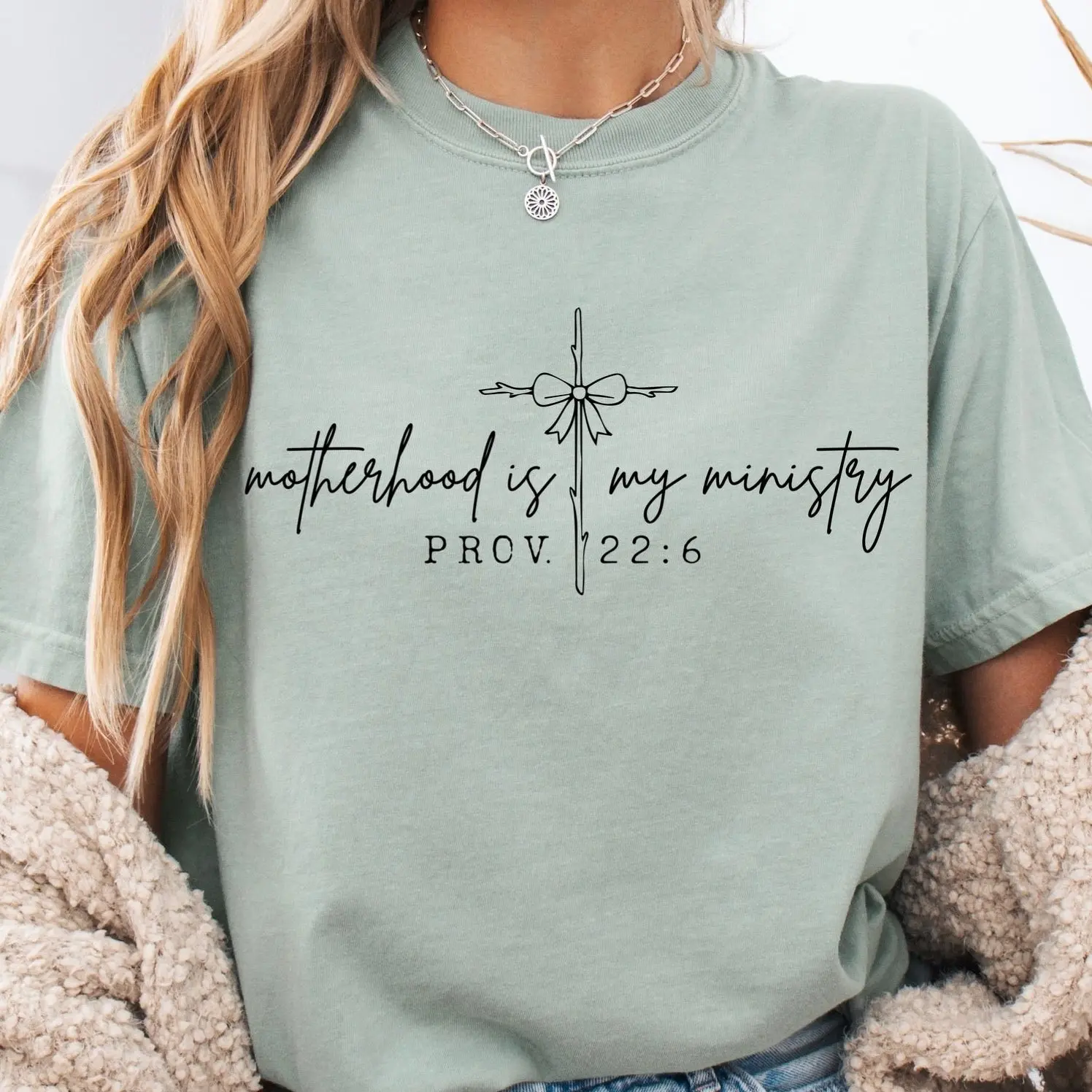 motherhood is my ministry screen print transfer •