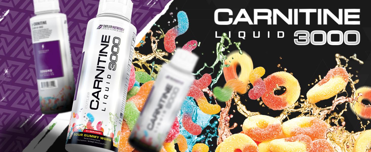 Cutler Nutrition Liquid Carnitine 3000 for Energy and Recovery Support Dietary Fitness Supplement Edible Healthcare Vitamin