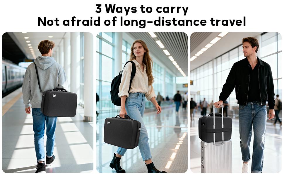 PS5 Carrying Case, Hard Shell Travel Bag for PS5 Slim & Standard, Waterproof Shockproof Portable Storage for PS5 Console, Controllers, Headset, Game Discs & Accessories, Essential Gift for Gamers