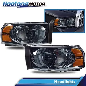 CROSSDESIGN Chrome Housing Corner Headlight Lamps Fit For 02-05 Dodge Ram 1500 2500 3500 US