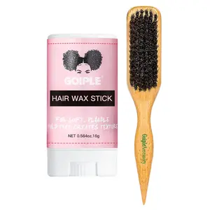 Boar Bristle Hair Brush Slick Back Hair Brush for Sleek Ponytail Bun & Smoothing Baby Hairs- Wooden Hair Brush for Men Women Natural