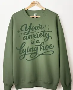 Anxiety Lying Color On Color Graphic Top