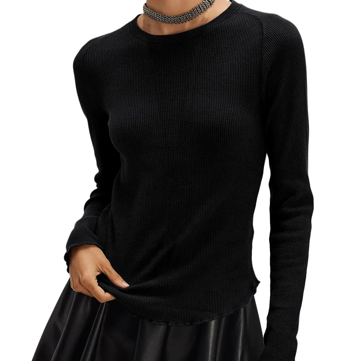 utcoco Women's Elegant Ribbed Knitwear Top, a Slim-Fit Long Sleeve Jumper with a Button-Front and Round Neck, Everyday, Piece