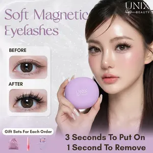Unix Beauty Magnetic Eyelashes Version 3 Upgraded Soft & Lightweight Reusable Waterproof K-Pop Idol Makeup 0.036g Technology