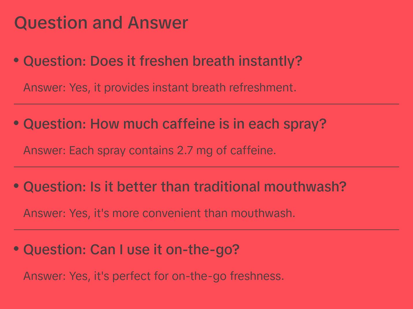 Pzaz Breath Spray- Cinnamint 6 pack - Instant Refreshment - Caffeine Microdose - Eliminate Bad Breath