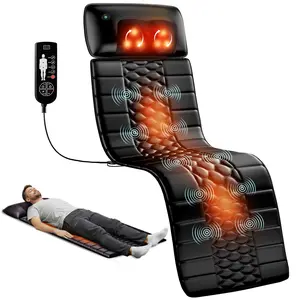 Full Body Massage Mat with Heat 10 Vibrating Motors 9Speed Settings Detachable Pad for Deep Tissue Pain Reliefat Home or Office- Ideal Christmas gift for friendsand family, back massager, Mother's Day gift,Father's Day gift