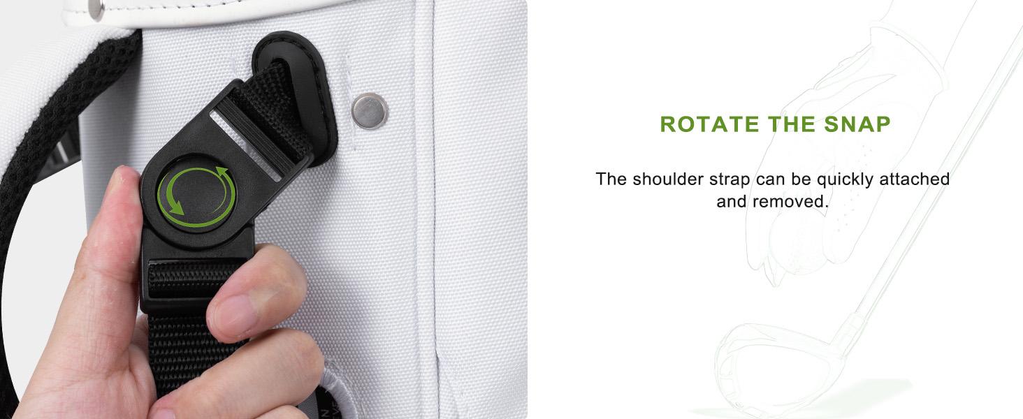 UNIHIMAl Lightweight Golf Stand Bag with 5 Way Full-Length Dividers, Semi-Concealed Stand, Folding Base, Adjustable Dual Straps and 8 Pockets White