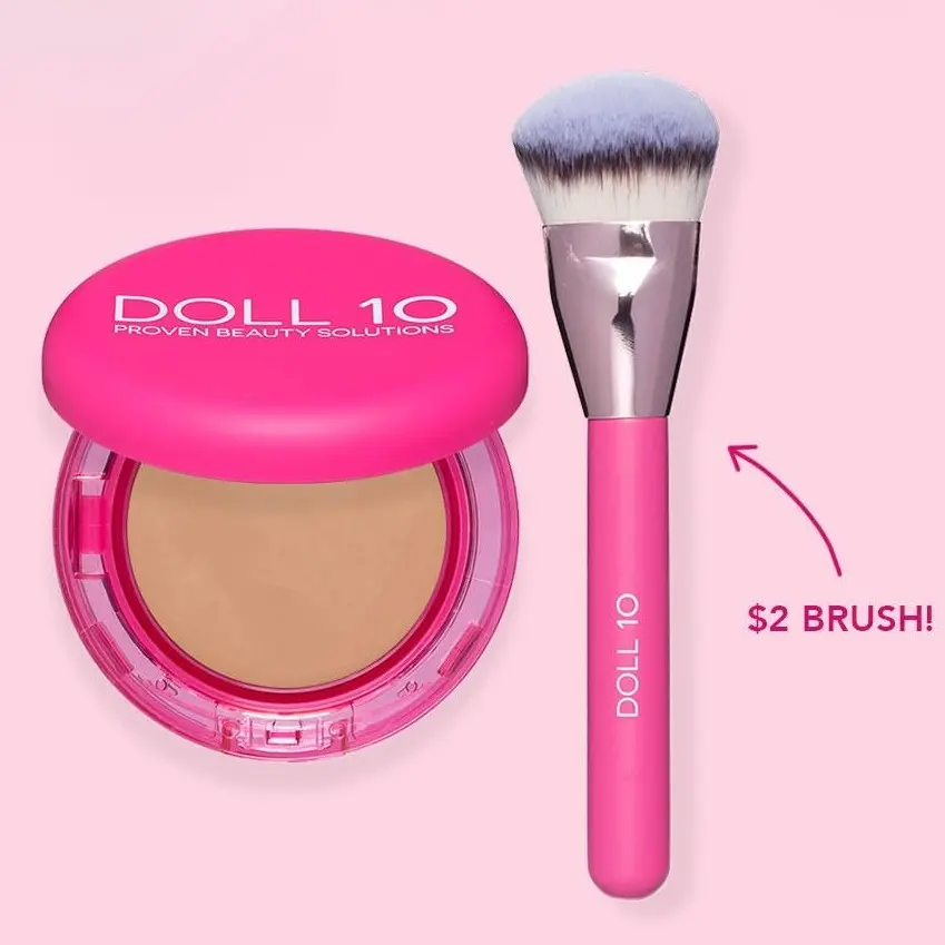 Peptide Bounce Balm Foundation with Brush Hydrating Compact Makeup Setting Coverage