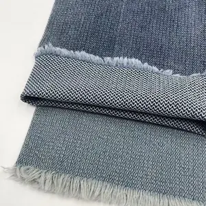 10 oz Denim Fabric by The Yard - 60" Wide x 108" Long (1 Yard) | Cotton Jean Material for Sewing & Crafting | Washed Navy Blue (Light Blue)