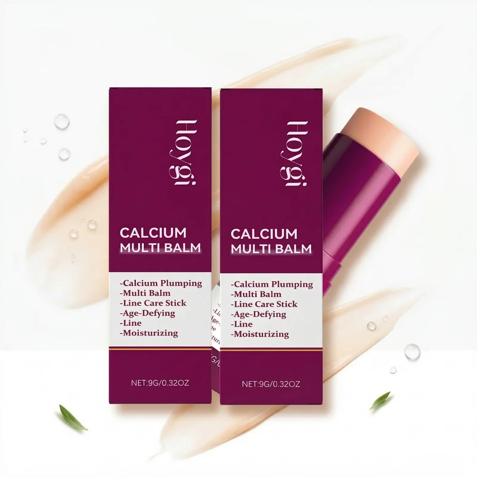 [HOYGI] 2Pcs Calcium Multi Balm Wrinkle Stick - Intensive Anti-Aging Hydrating Moisturizer Balm for Face, Neck, Eyes, Firmer Skin, Brightening Care, Hydro Boost Glow Makeup Base, Women's Skincare Beauty Products (Hydrate & Lock in Moisture), Face Care Pro