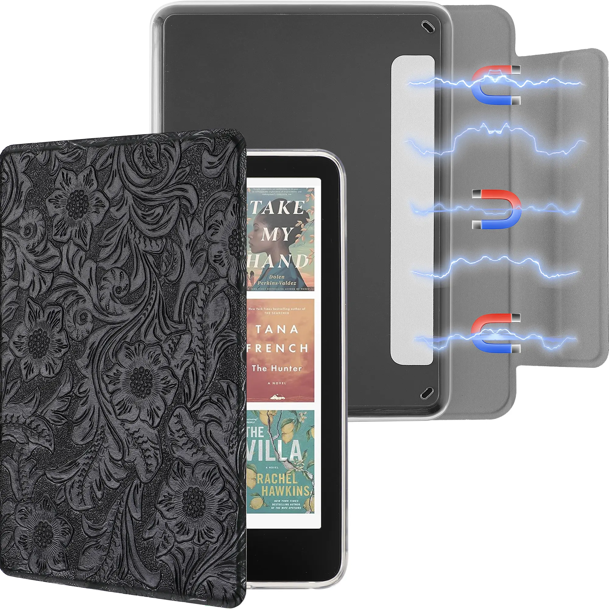 6" / 6.8" / 7" Kindle Detachable Magnetic Case – Slim PU Leather Cover with Auto Wake/Sleep, Light & Durability Protection