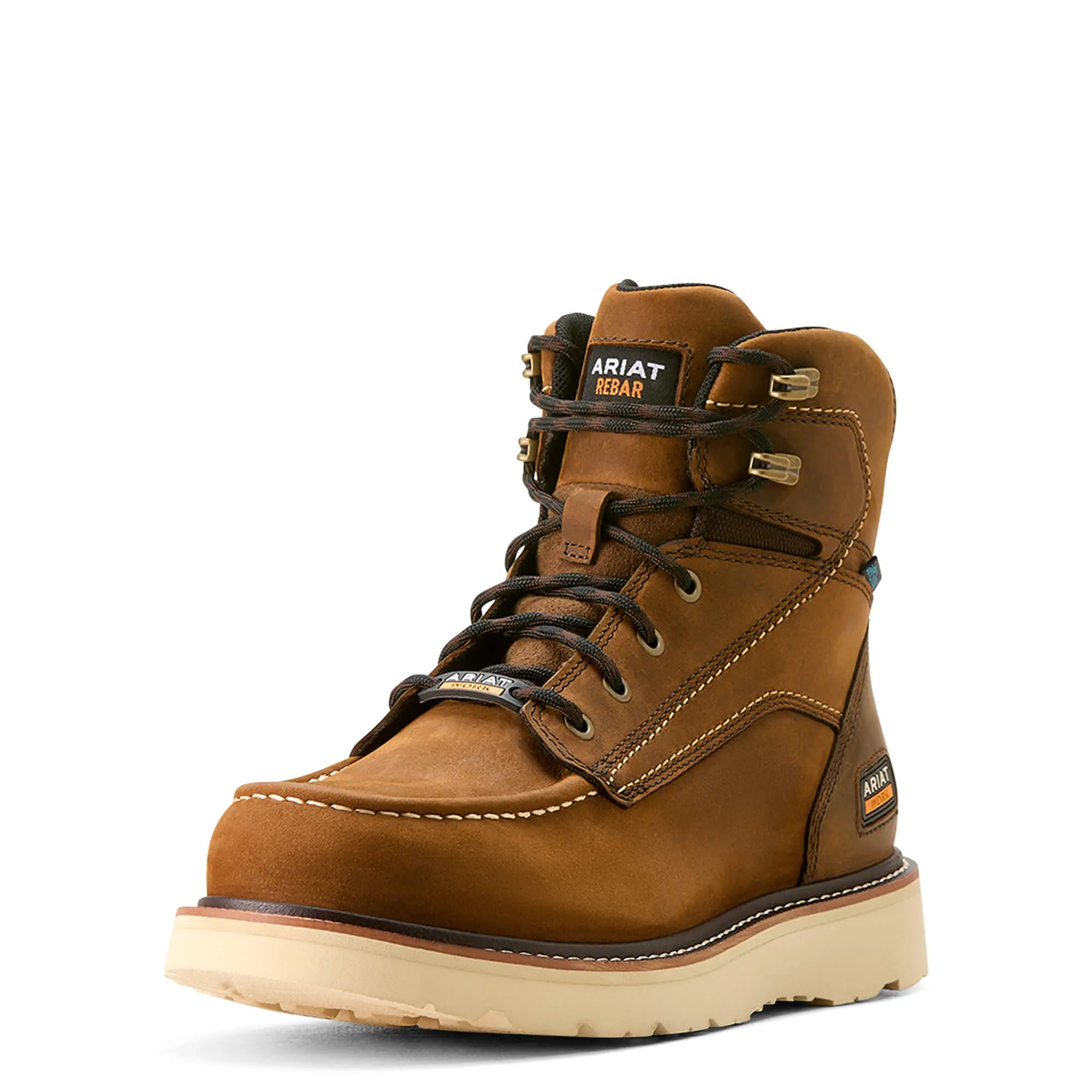 Men's Rebar Wedge Moc Toe 6" Waterproof Work Boots Men's Rebar Wedge Moc Toe 6" Waterproof Work Boots