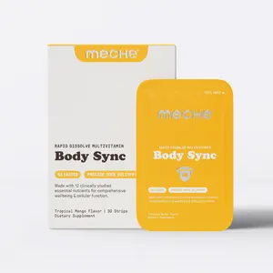 Body Sync Full Stack Rapid Dissolve Multivitamin | Methylated Vitamin B's, C, D3 & K2. Energy, Collagen, Immune Resilience, Brain & Focus | Sugar Free Mango Flavor (30 Strip Sachets)