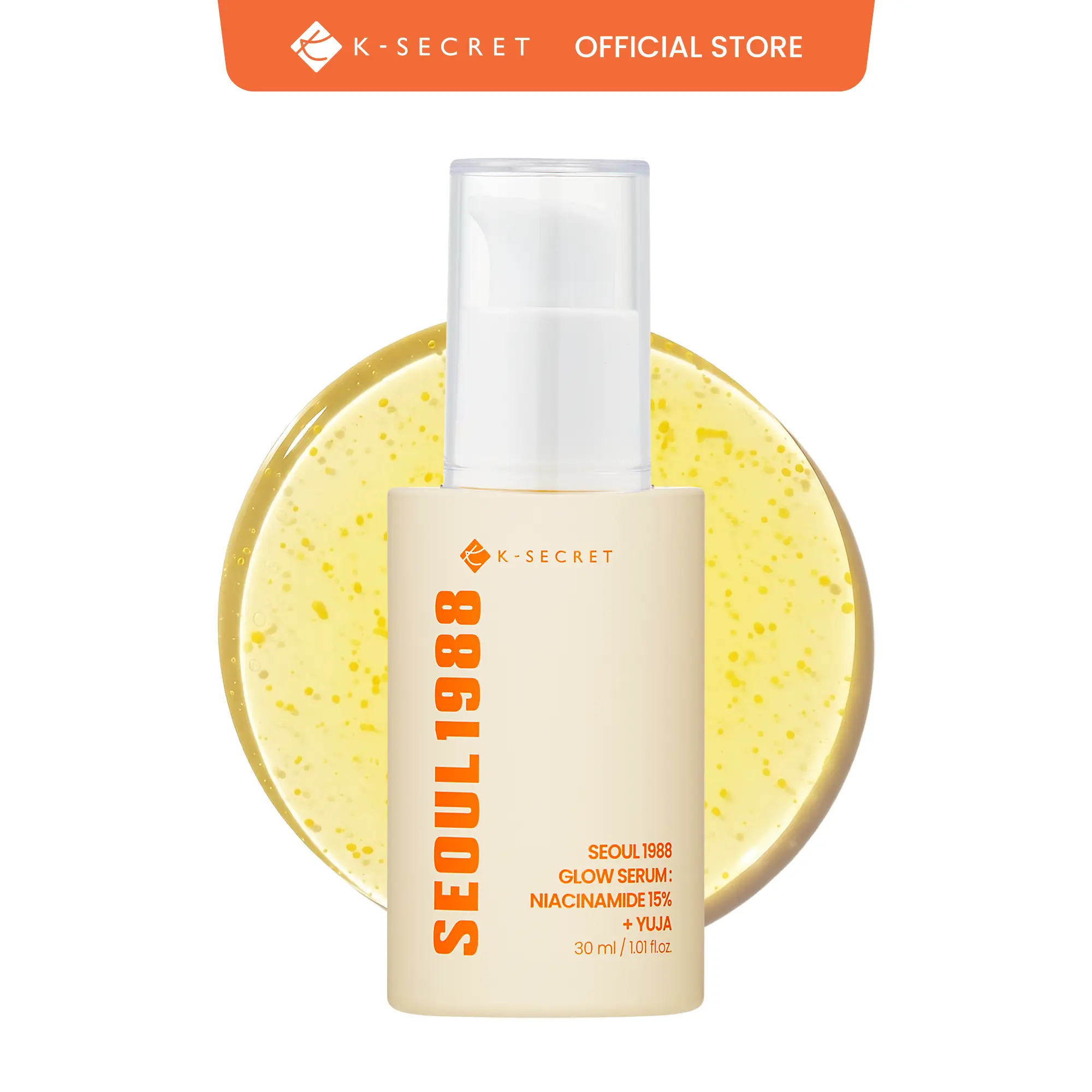 [KSECRET Official] SEOUL 1988 Niacinamide Glow Serum – Formulated with 15% Niacinamide | Brightening & Hydrating Facial Serum for Uneven Skin Tone | Korean Skincare