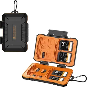 K&F CONCEPT 29-Slot Compact Sealed Memory Card Case - Tech Gadgets for Mobile SD, CF, CFexpress, Micro SD, Nano SIM & Micro SIM Card Storage