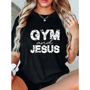 100% Cotton Gym And Jesus T-Shirt