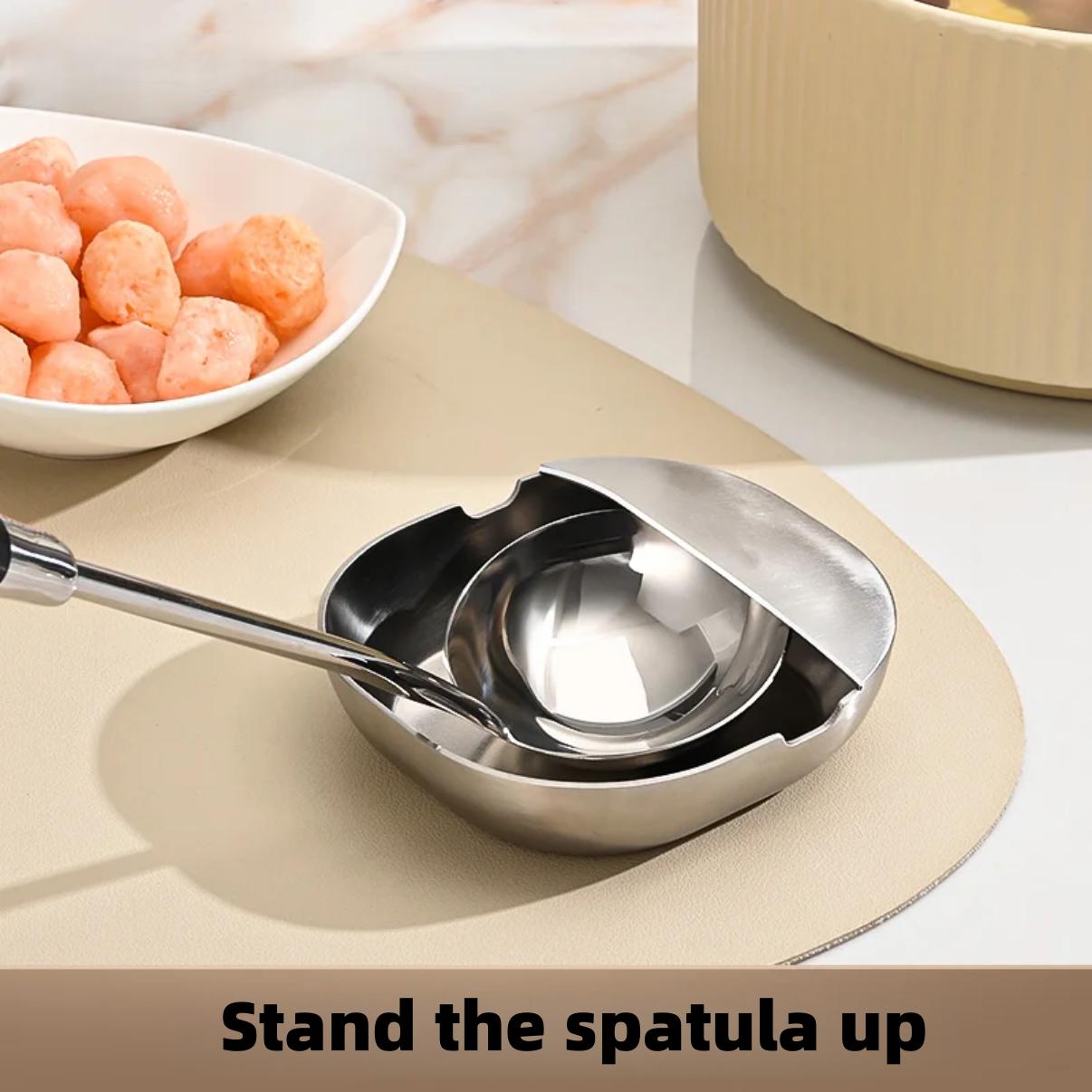 Pot Lid Holder, 1 Count Soup Spoon Rack, Cooking Spatula Rest Holder, Pot Lid Rest Stand, Tableware Storage Rack, Kitchen Supplies Kitchenware Home