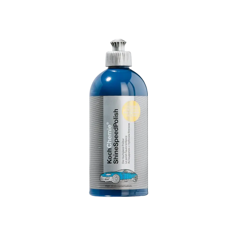 Koch Chemie SHINE SPEED Car Paint Polishing Agent - Original Formula, Blue Bottle with Nozzle, Single Step Liquid, Suitable for Hand/Machine Application, High Gloss Finish