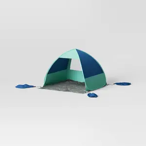 Beach Pop Up Shelter Blue/Green - Sun Squad