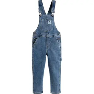 5-14T Kids Denim Overalls, High Stretchy Jean Dungarees Casual Jumpsuit