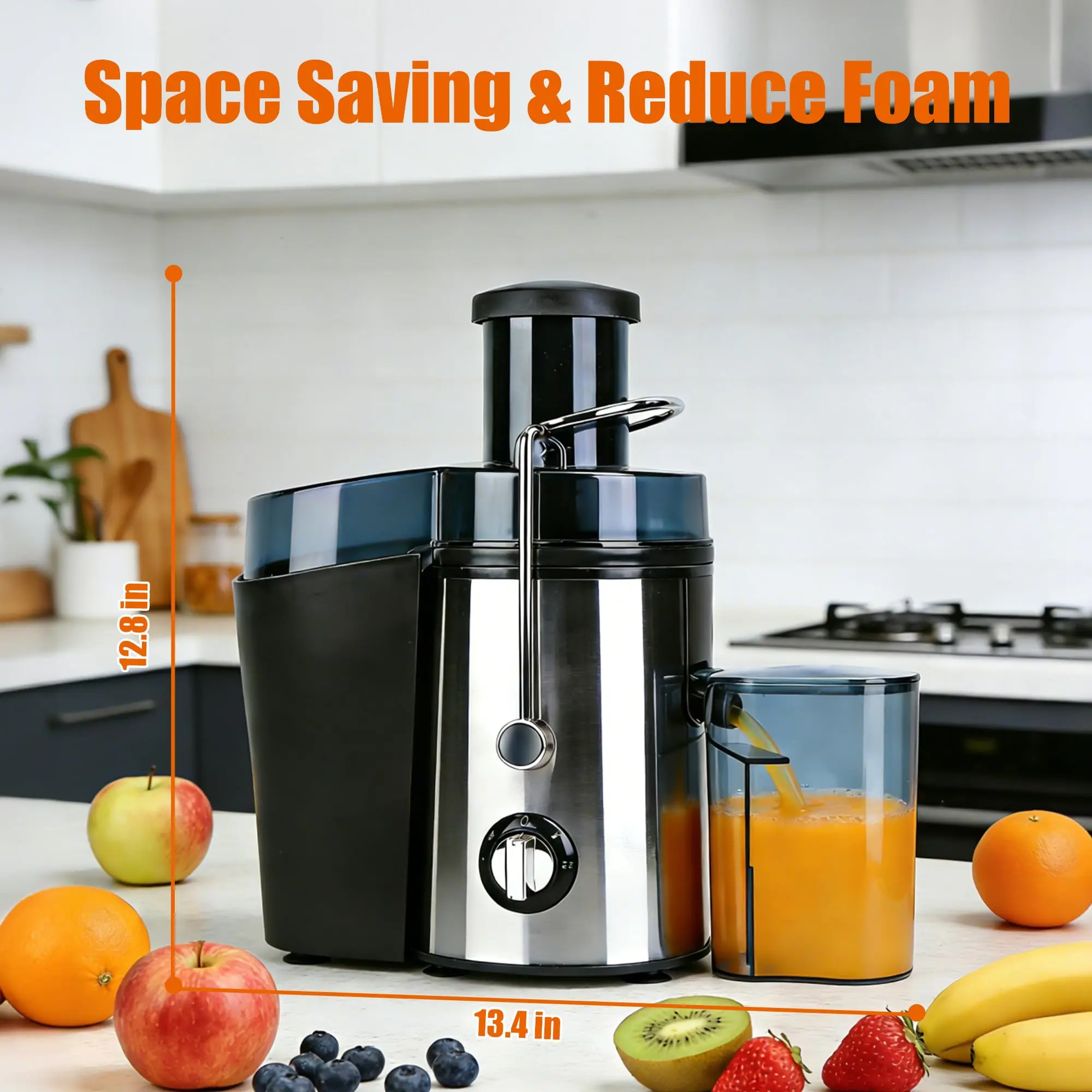 Tanlook 1000W Centrifugal Whole Fruit Juicer Machine, 2.6" Feed Chute Masticating Juicer Extractor with 2 Speeds, Easy-to-Clean Kitchen Appliance for Fruits & Vegetables