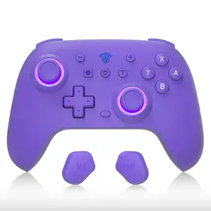 YUYIU ZephyrX Hall wireless PC controller, with RGB lighting/programming/Hall rocker/Hall trigger/vibration, three mode switch controller, plug and play, suitable for Windows PC, Android, Switch, TV with 59.06 inch data cable/2 remote sensing caps