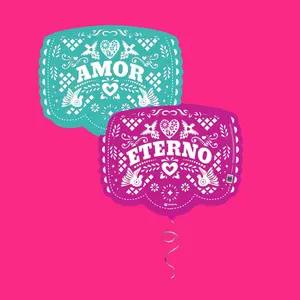 Amor Eterno 24 inch Mylar Balloon – Ships FLAT