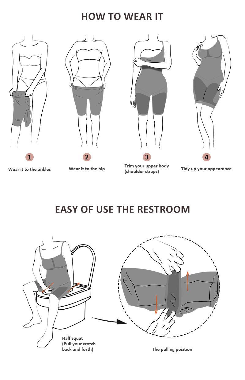 FeelinGirl Shapewear for Women Butt Lifter Bodysuit Body Shaper Tummy Control Shapewear Seamless Womenswear   Compression Underwear