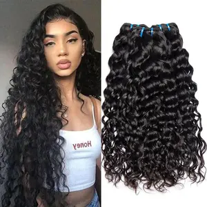 Msgem Hair 12A Brazilian Water Wave Bundles 100% Remy Hair Bundles 3 Pcs/Lot or 4 Pcs/Lot Water Wave Hair Bundles For Women 100G/Pcs Natural Black Color #SummerVibes
