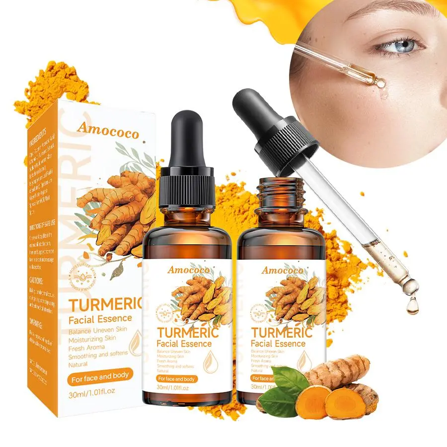 Turmeric Facial Oil 30ml Deeply Moisturizing Nourishing Aromatic Scented for All Skin Types Men Women Hydrating Skincare Kit turmeric  kit