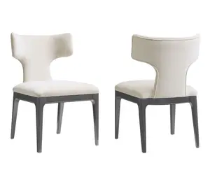 Manhattan Comfort Eloria Wood Chenille Side Chair - Set of 2