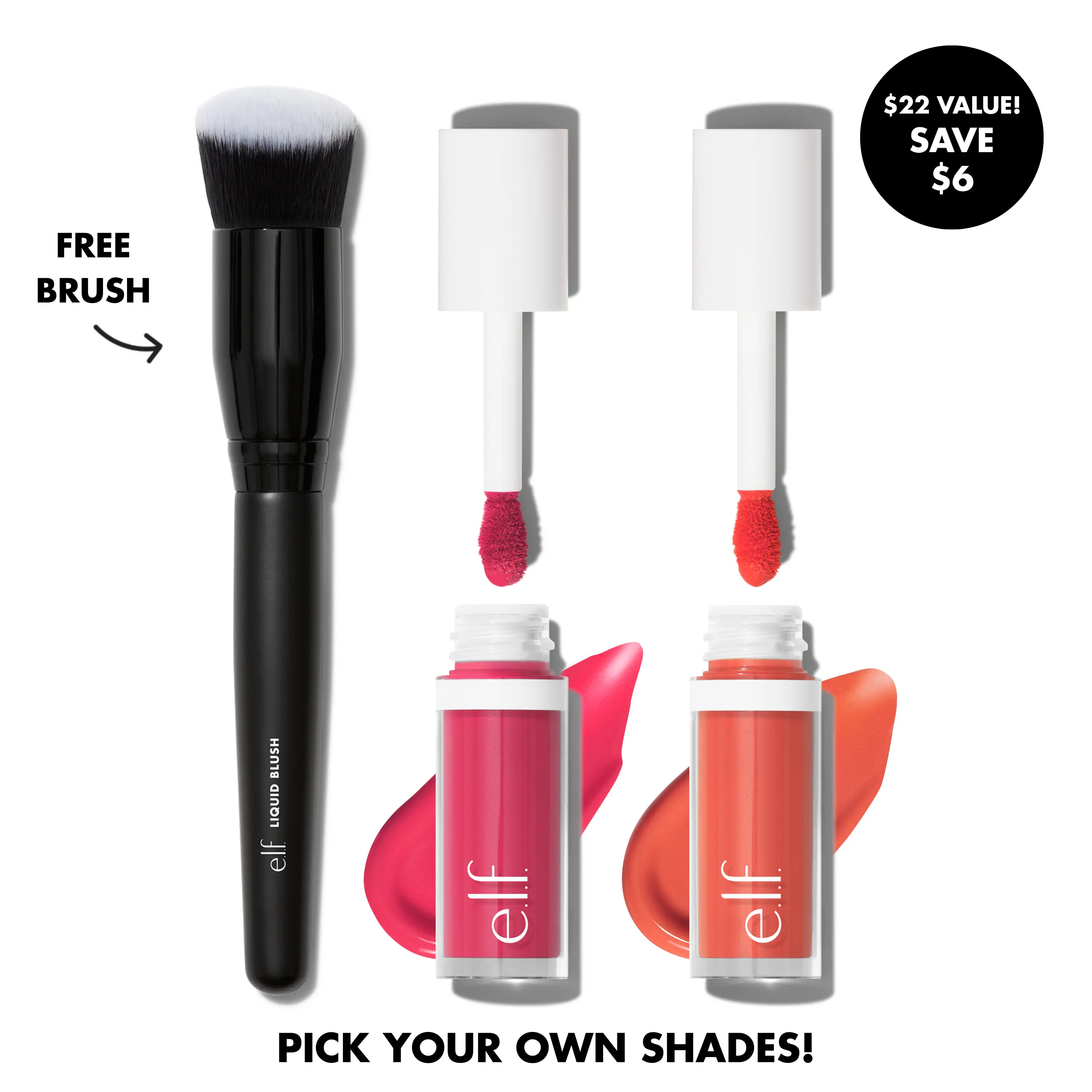 e.l.f. Build Your Blush Duo & Free Liquid Blush Brush