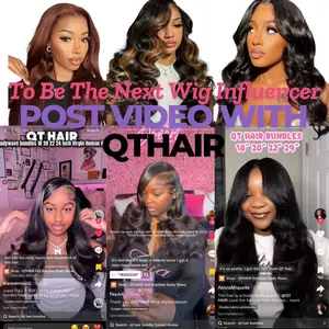 New Gift QTHAIR 100% Human Hair Wig Lace Frontal Wig Closure Wig Share Video