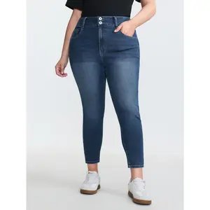 【Summer Turn-Up】BlOOMCHIC Plus Size Stretchy Mid-Rise Skinny-Fit Jeans [M-6X] 2026 Summer Pick for Mother's Day