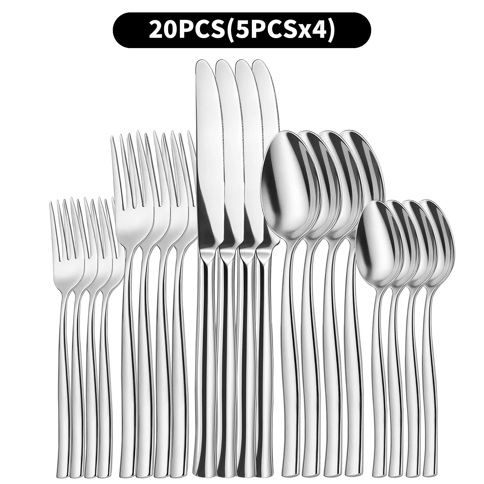 AREL 20-Piece Stainless Steel Cutlery and Tableware Set AREL 20-Piece Stainless Steel Cutlery and Tableware Set