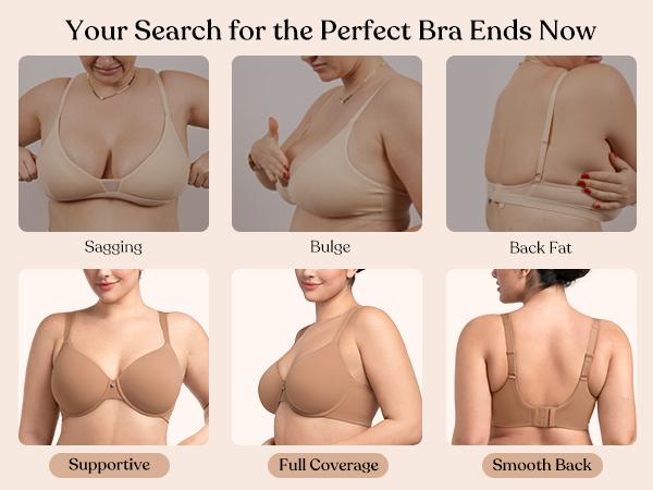 HSIA Miya SoftSense Comfort Lightly Lined T-shirt Back Smoothing Underwire Plus Size Minimizer Bra Everyday Bra SpringStatements HSIA Miya SoftSense Comfort Lightly Lined T-shirt Back Smoothing Underwire Plus Size Minimizer Bra Everyday Bra SpringStatements