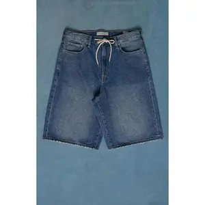 Pacsun Men's Austin Extreme BaggyÂ Jean ShortsÂ Drawstring Medium Blue