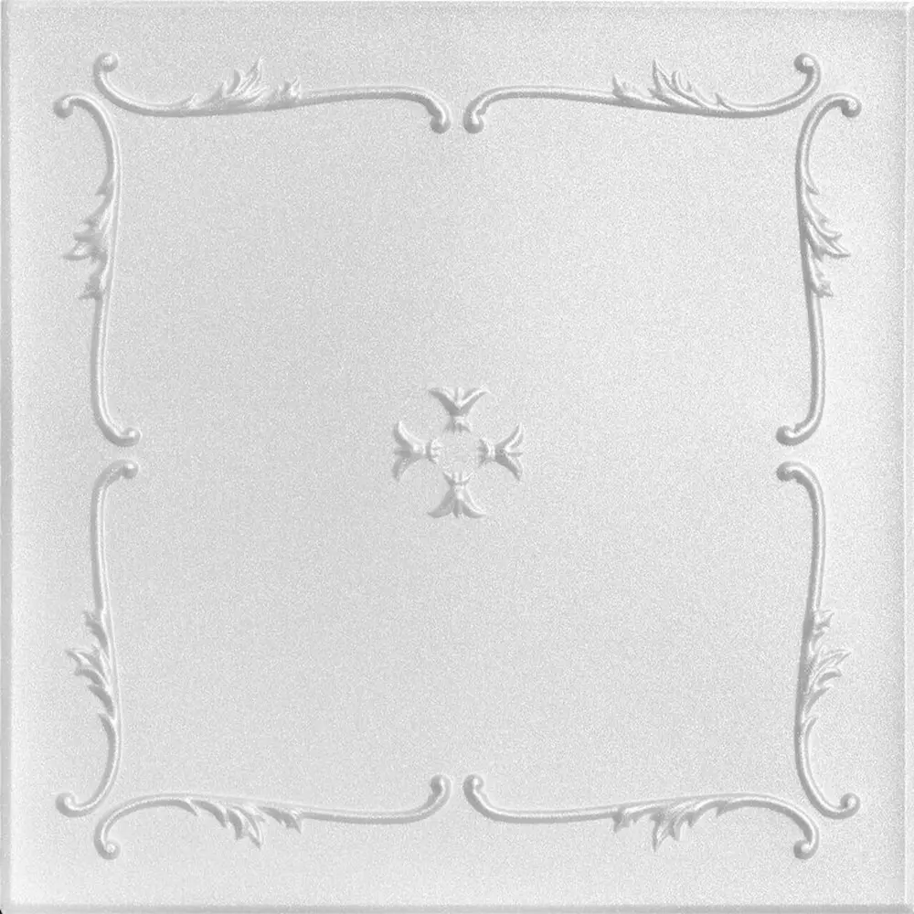 A La Maison Ceilings Spring Buds #R05 Lightweight Polystyrene Glue-Up Decorative Ceiling Tiles, 20x20 Layout, Set of 8 (21.6 Sqft Coverage), Fast DIY Install, Manufacturer Warranty, for Home Remodelers